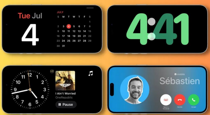 越秀苹果手机维修分享iOS17横屏充电待机显示有什么好处 
