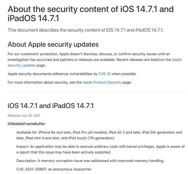 越秀苹果手机维修分享iOS 14.7.1 正式版更新内容及升级方法 